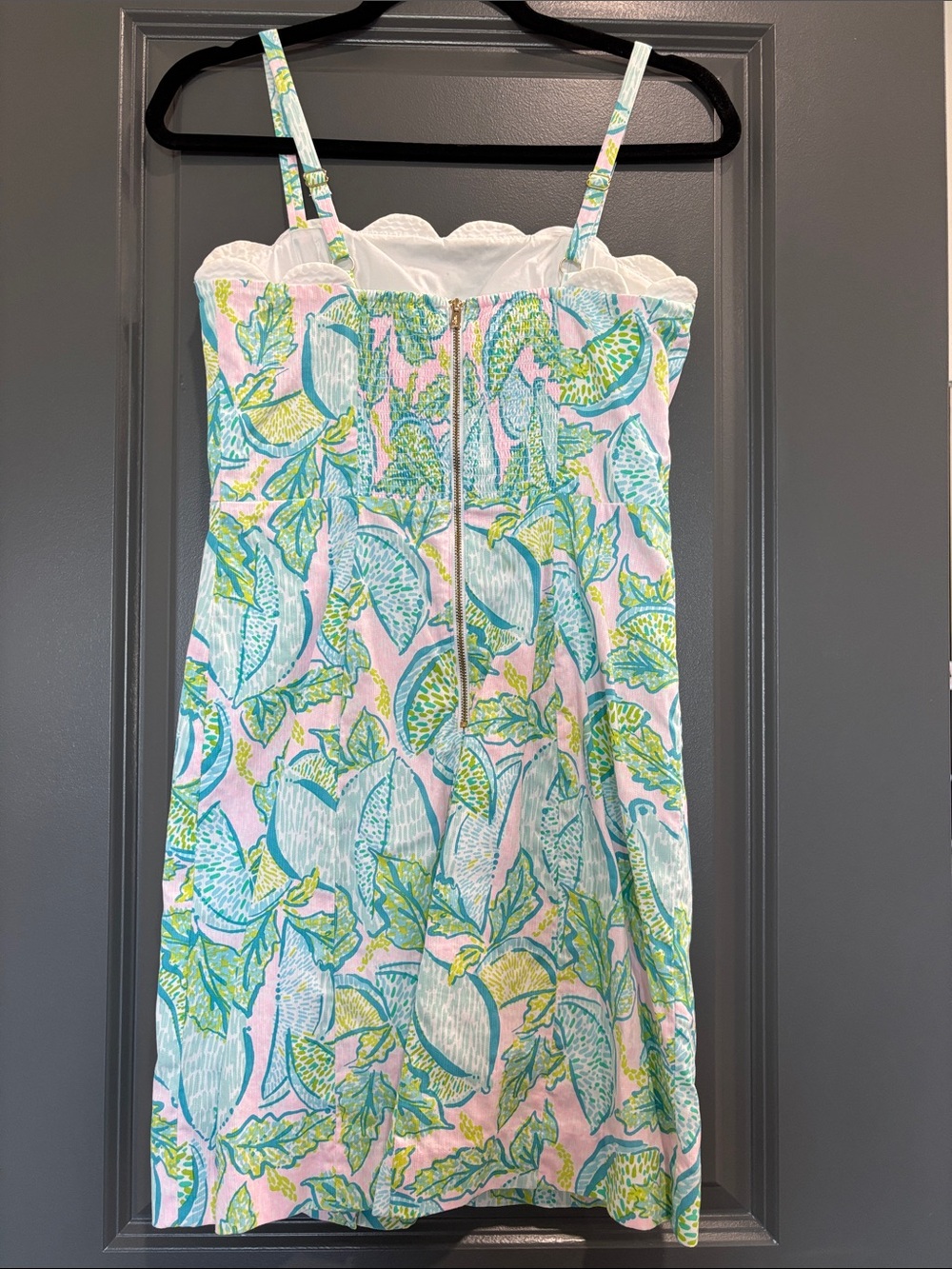 Lilly Pulitzer Pink, Green & Blue Scallop-Edge Mini Dress - Picture 3 of 4